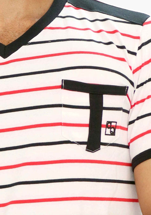 Men's AQ V-neck Short Sleeve T-Shirt